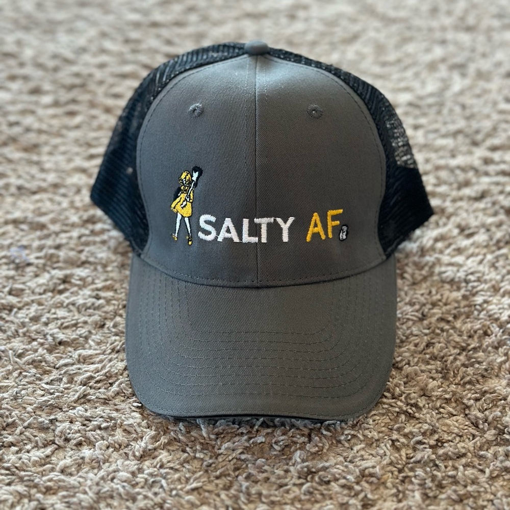 Salty AF Trucker Hat: support Lori's Local Band! ☮️❤️🌈